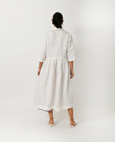A Model Wearing Multicolor Organic Cotton Scribble Slip/ Jacket Set , curated by Only Ethikal