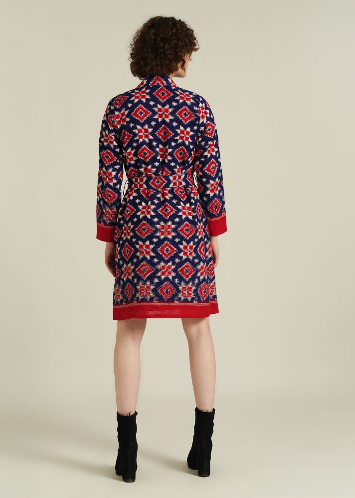 A Model Wearing Red Pure Cotton Royale XXXIII, curated by Only Ethikal