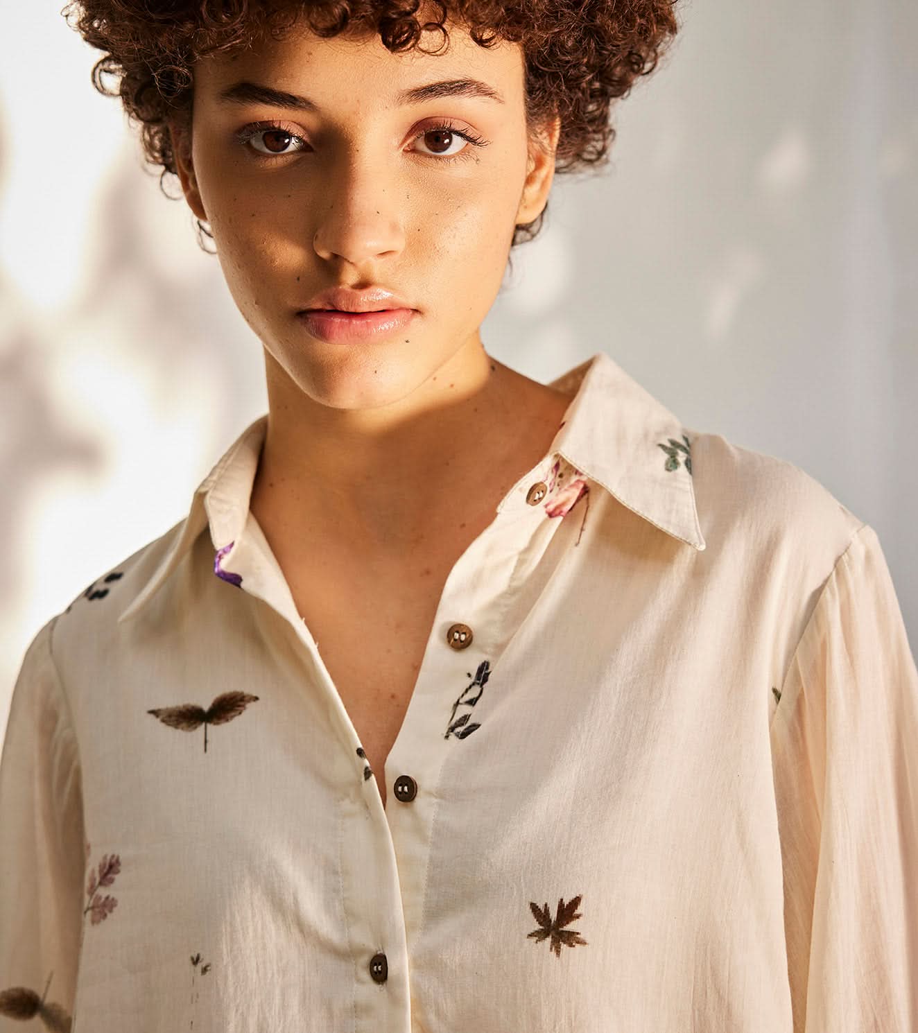 A Model Wearing Multicolor,Pure Cotton Secret Garden Dress curated by Only Ethikal