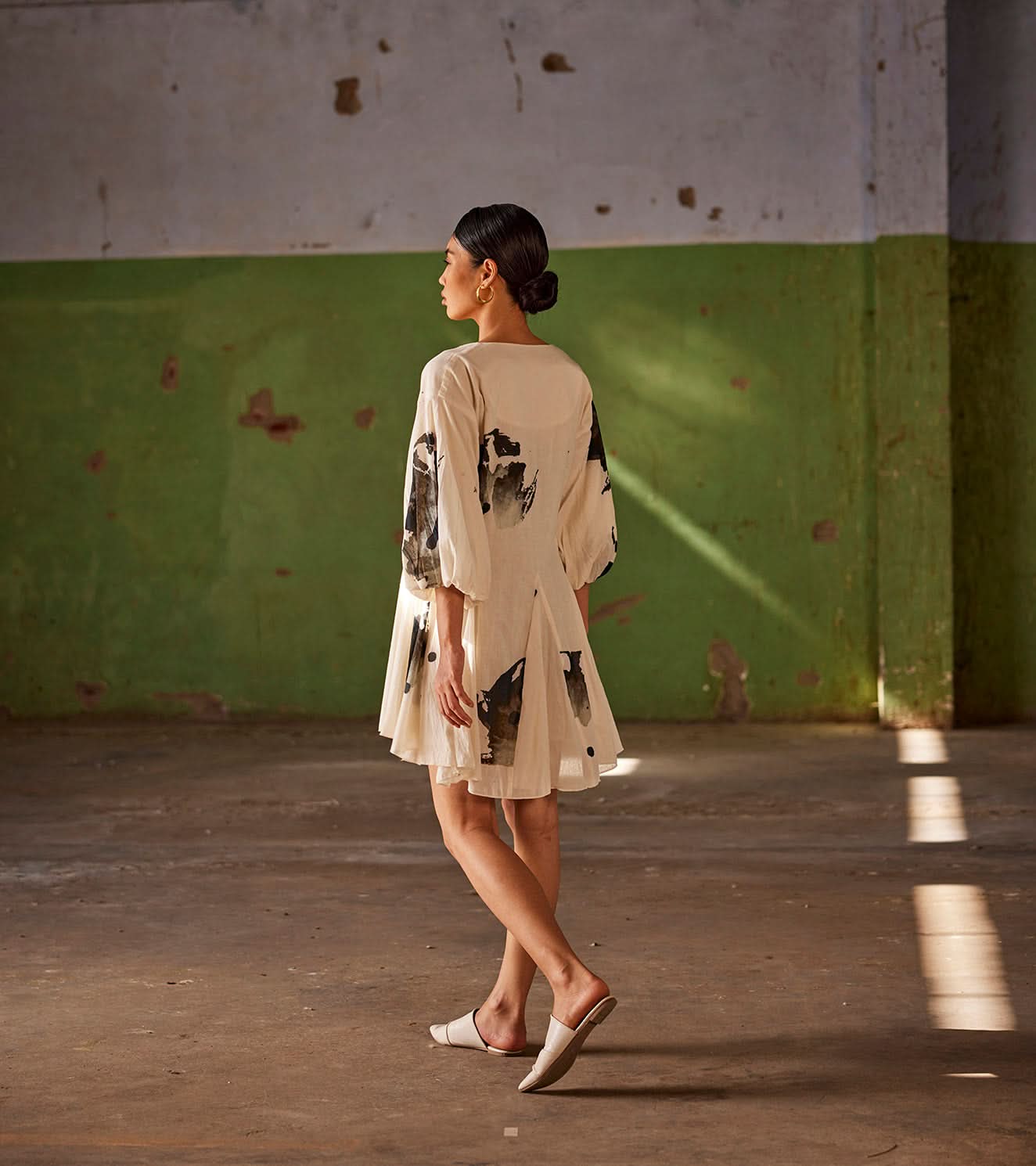 A Model Wearing Multicolor,Pure Cotton Tequila Sunrise curated by Only Ethikal