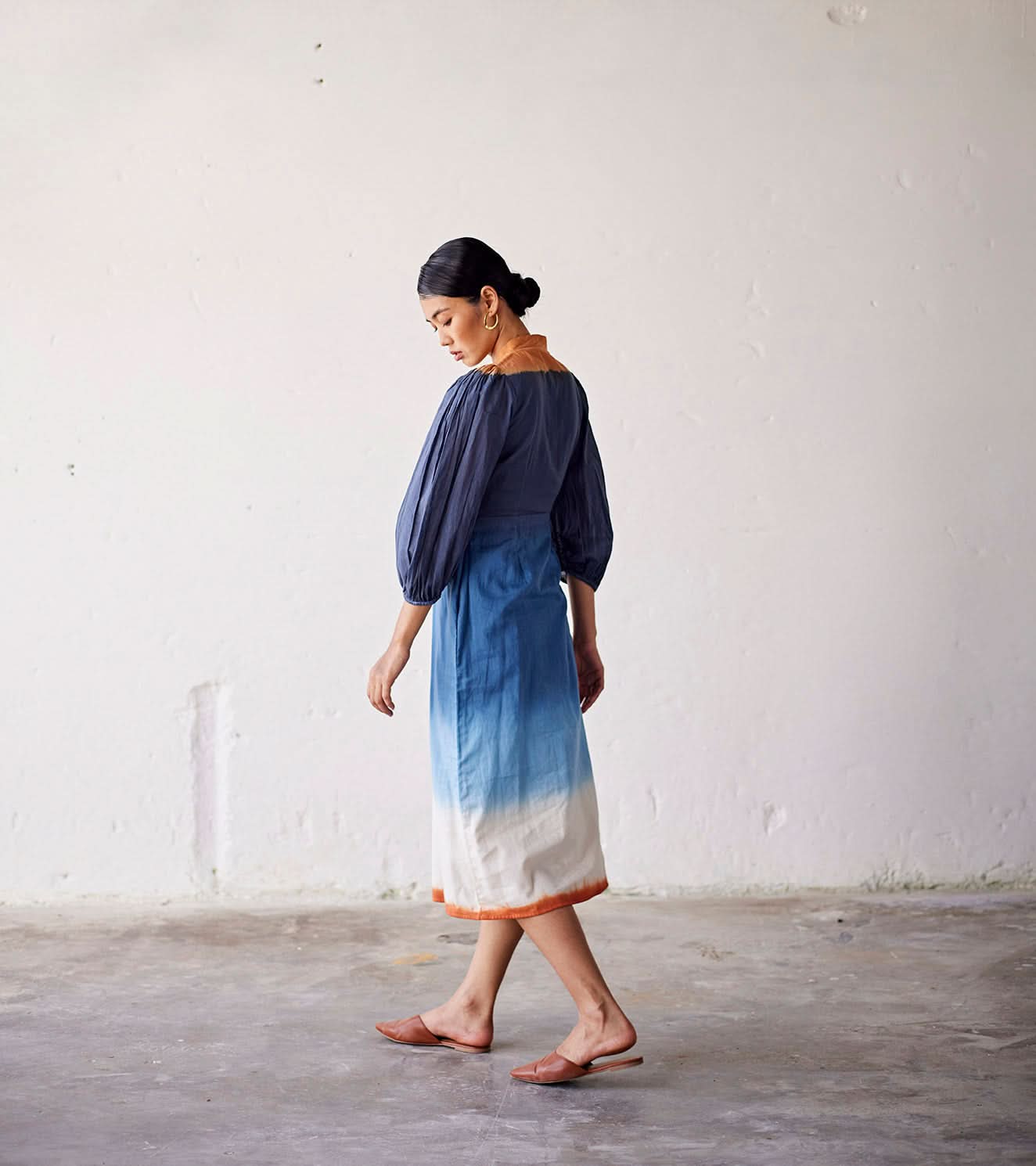 A Model Wearing Multicolor,Pure Cotton Hop Scotch curated by Only Ethikal