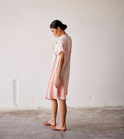 A Model Wearing Pink Pure Cotton Sun Kissed curated by Only Ethikal