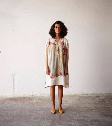 A Model Wearing Multicolor,Pure Cotton Sea Shells curated by Only Ethikal