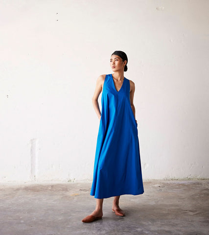 A Model Wearing Blue Pure Cotton Clear Skies curated by Only Ethikal