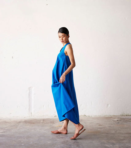 A Model Wearing Blue Pure Cotton Clear Skies curated by Only Ethikal