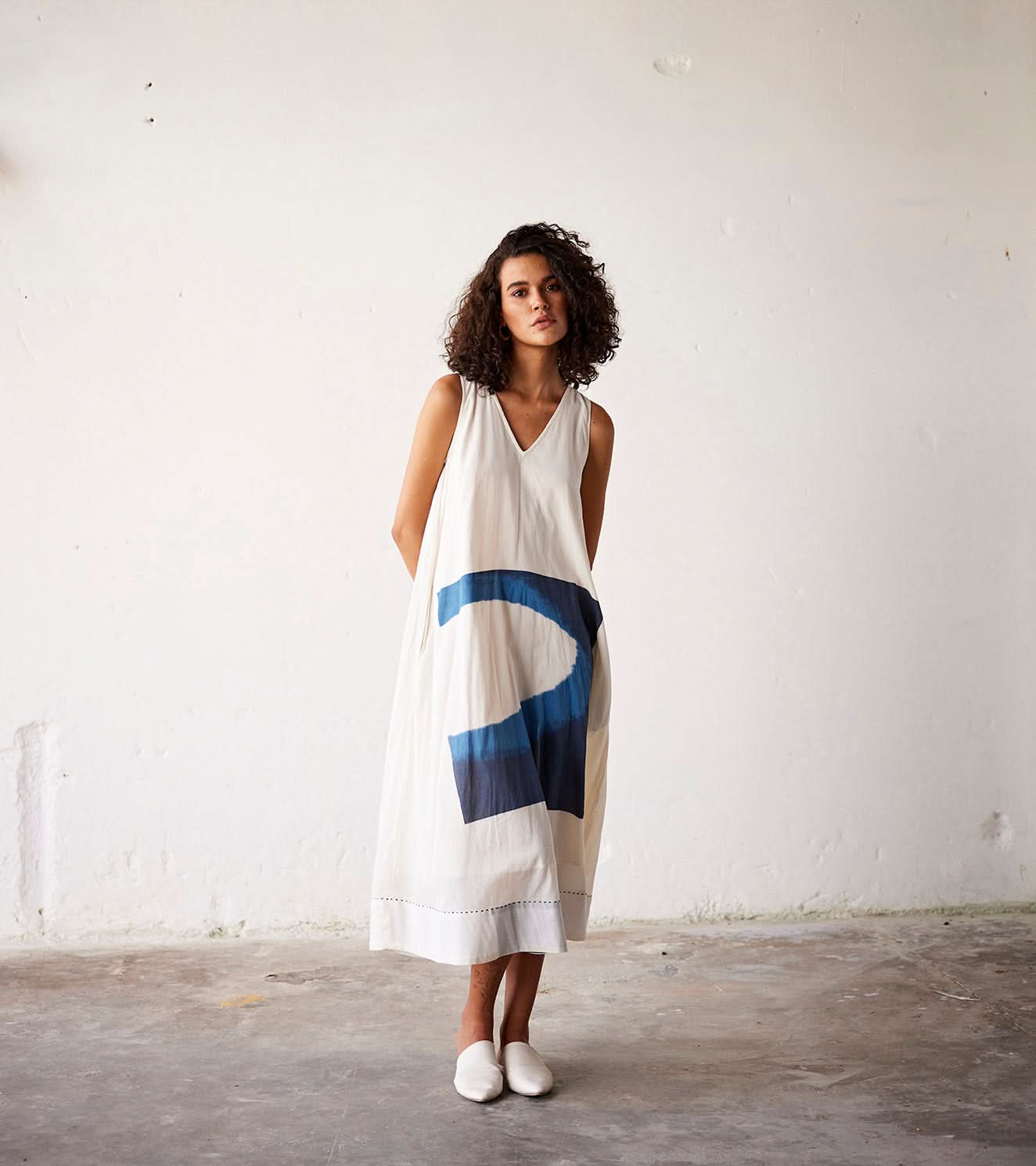 A Model Wearing Multicolor,Pure Cotton Vanilla curated by Only Ethikal
