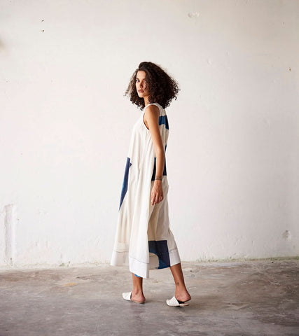 A Model Wearing Multicolor,Pure Cotton Vanilla curated by Only Ethikal