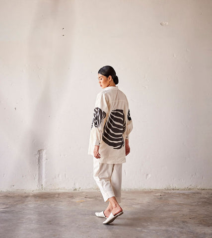 A Model Wearing Multicolor,Pure Cotton Summer Fling curated by Only Ethikal
