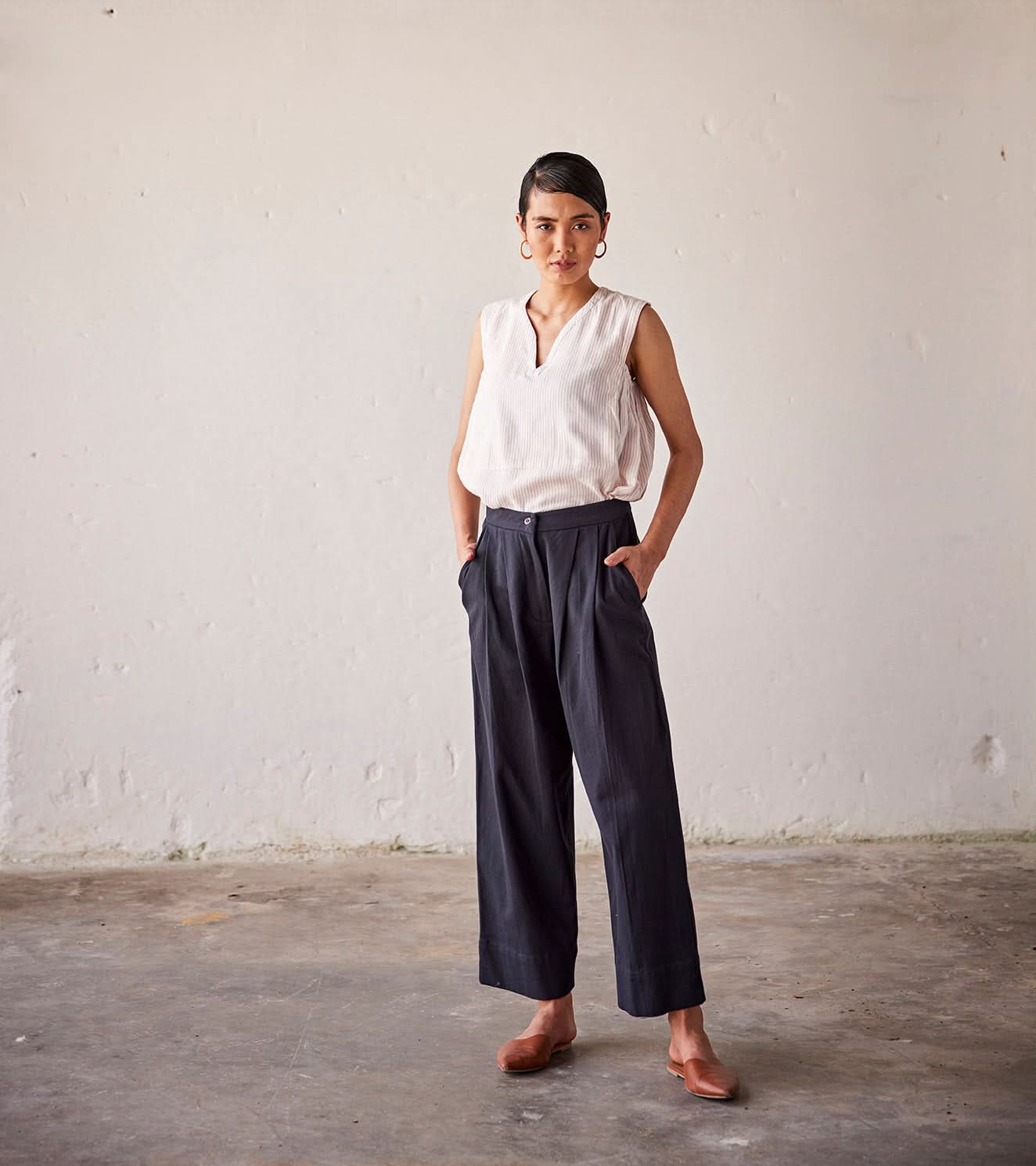 A Model Wearing Black Pure Cotton Game Night curated by Only Ethikal