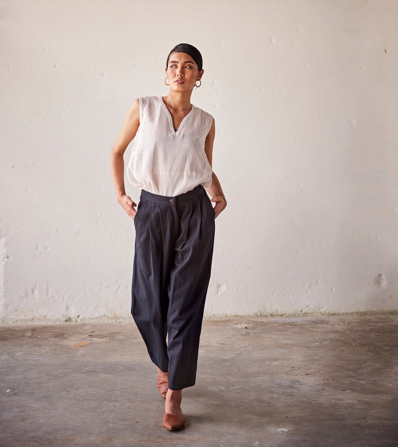 A Model Wearing Black Pure Cotton Game Night curated by Only Ethikal