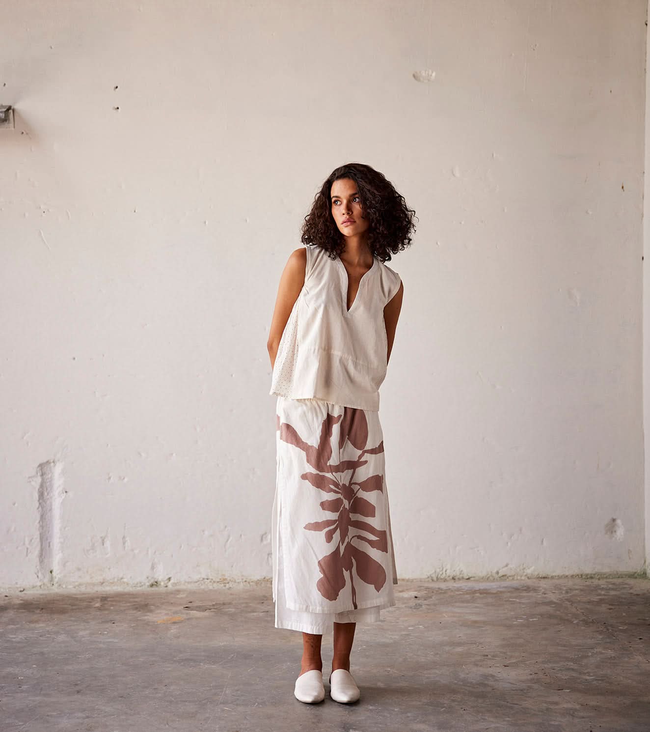 A Model Wearing Multicolor,Pure Cotton Butterscotch curated by Only Ethikal