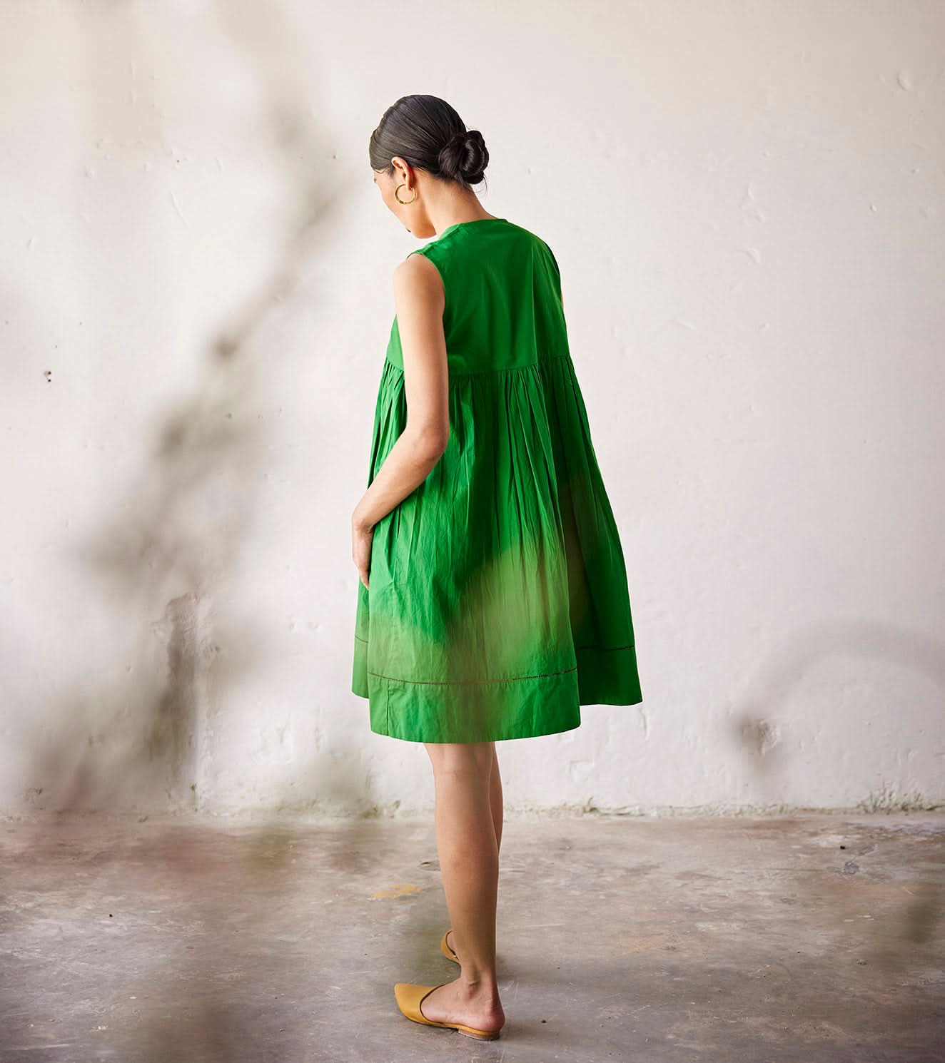 A Model Wearing Green Pure Cotton Kiwi curated by Only Ethikal