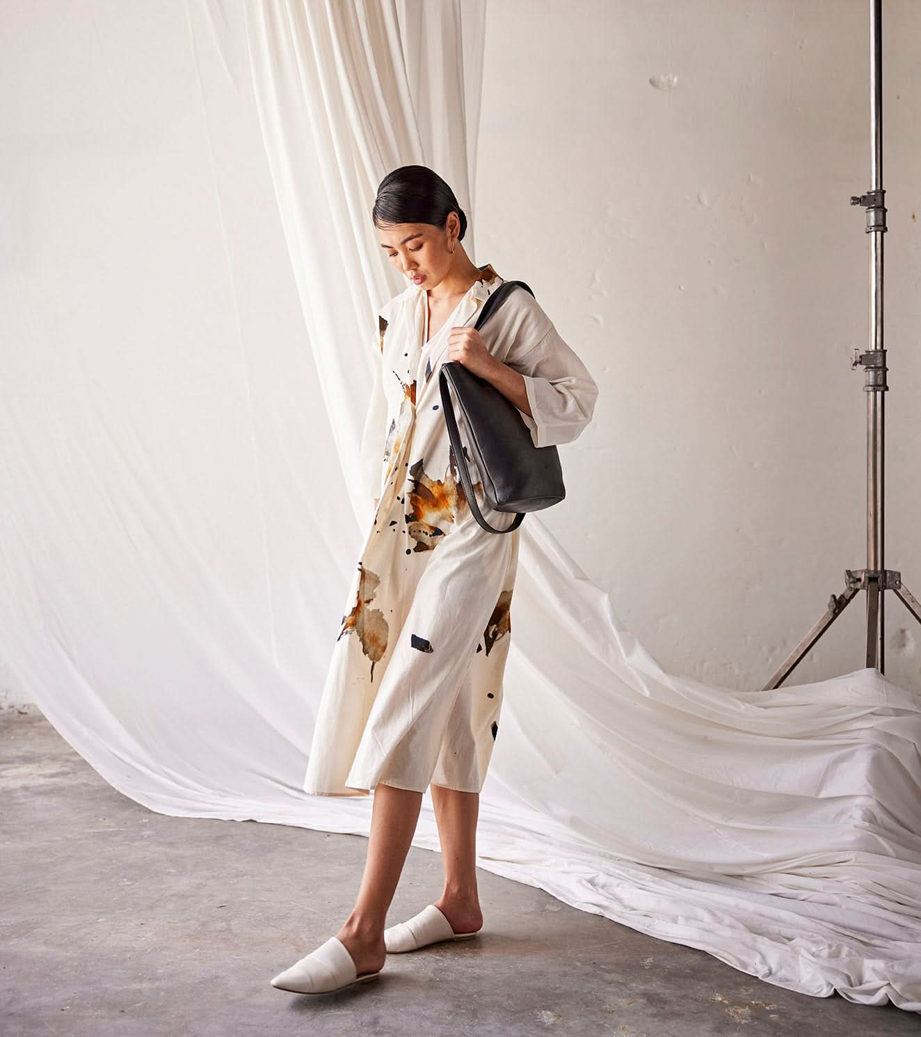 A Model Wearing Multicolor,Pure Cotton Summer Splash curated by Only Ethikal