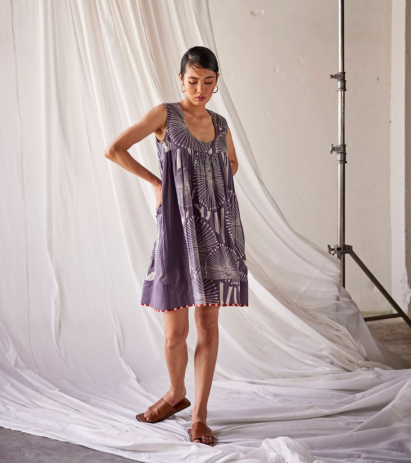 A Model Wearing Multicolor,Pure Cotton Riptide curated by Only Ethikal