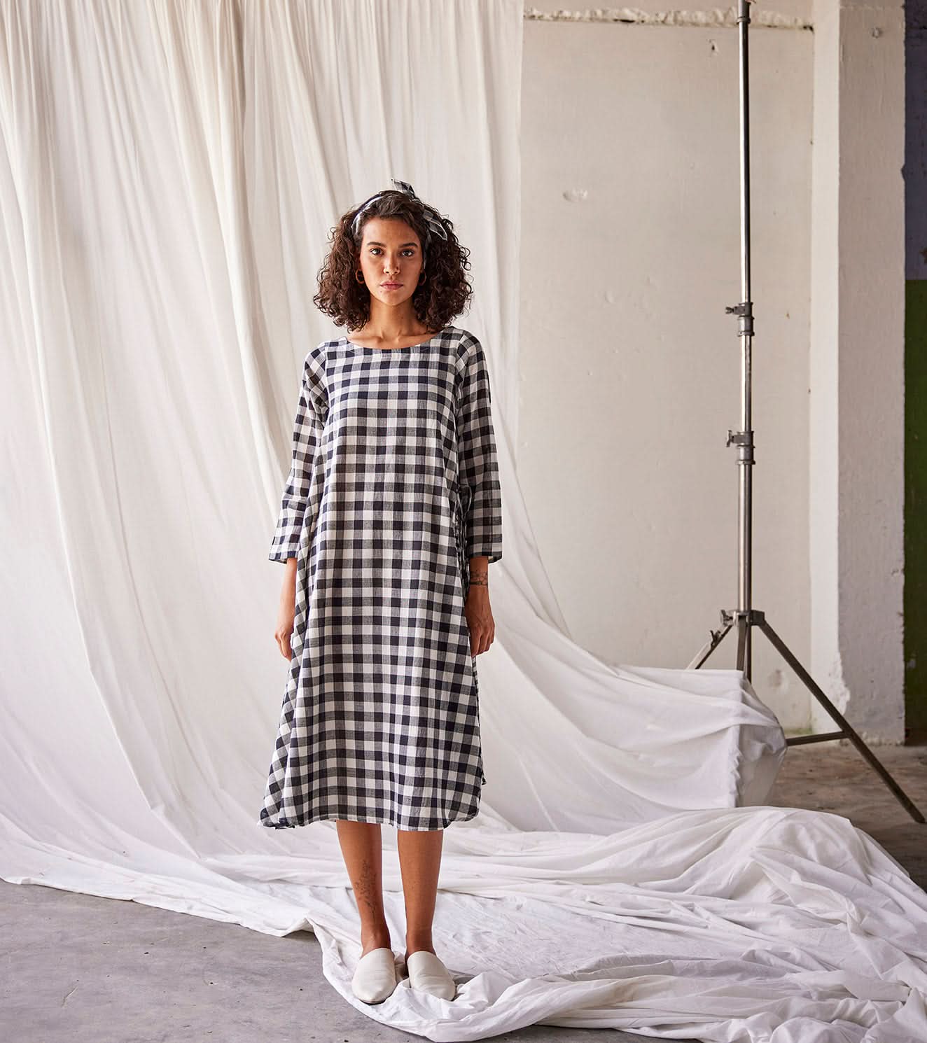 A Model Wearing Multicolor,Cotton Happy Space curated by Only Ethikal