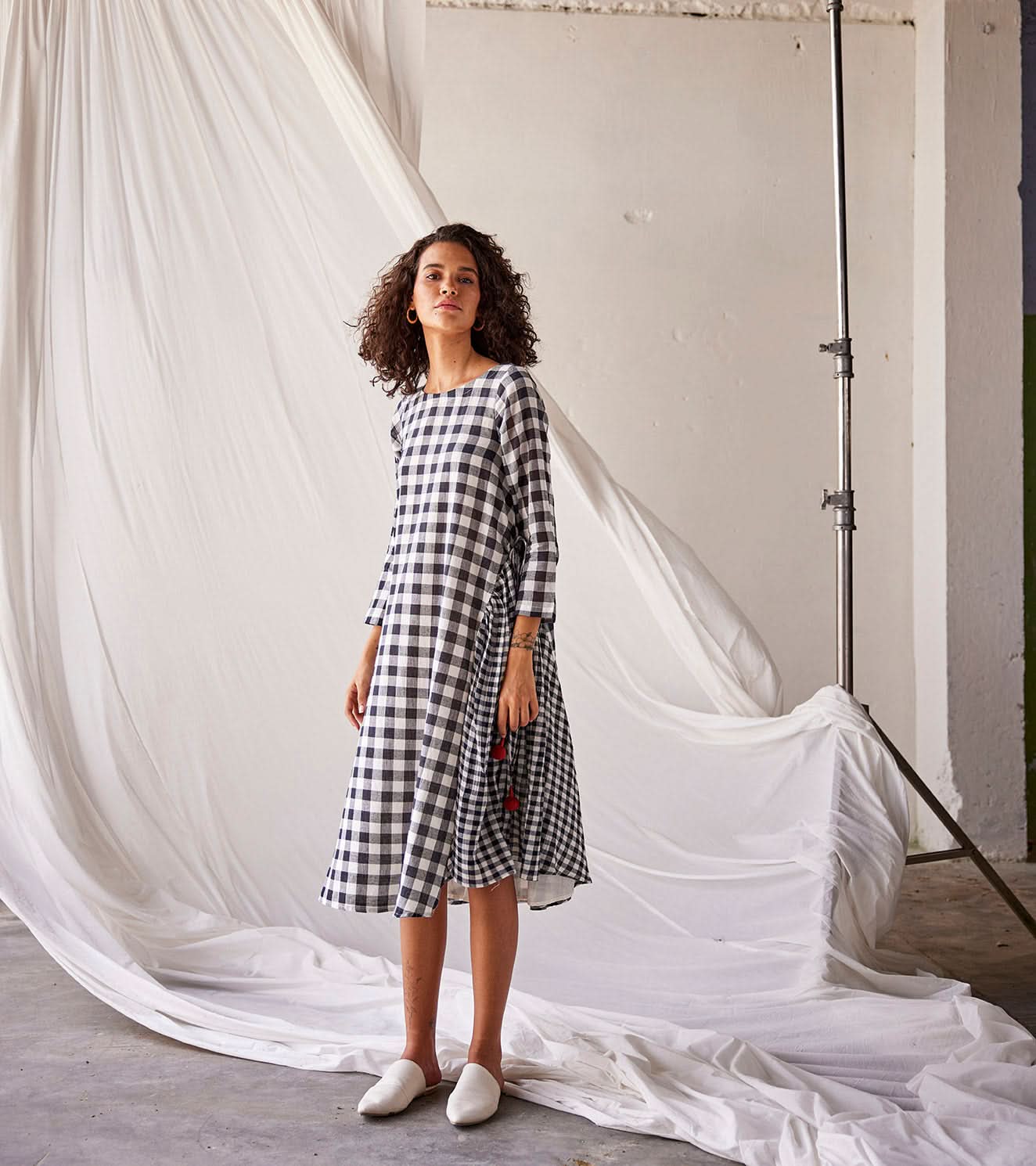 A Model Wearing Multicolor,Cotton Happy Space curated by Only Ethikal