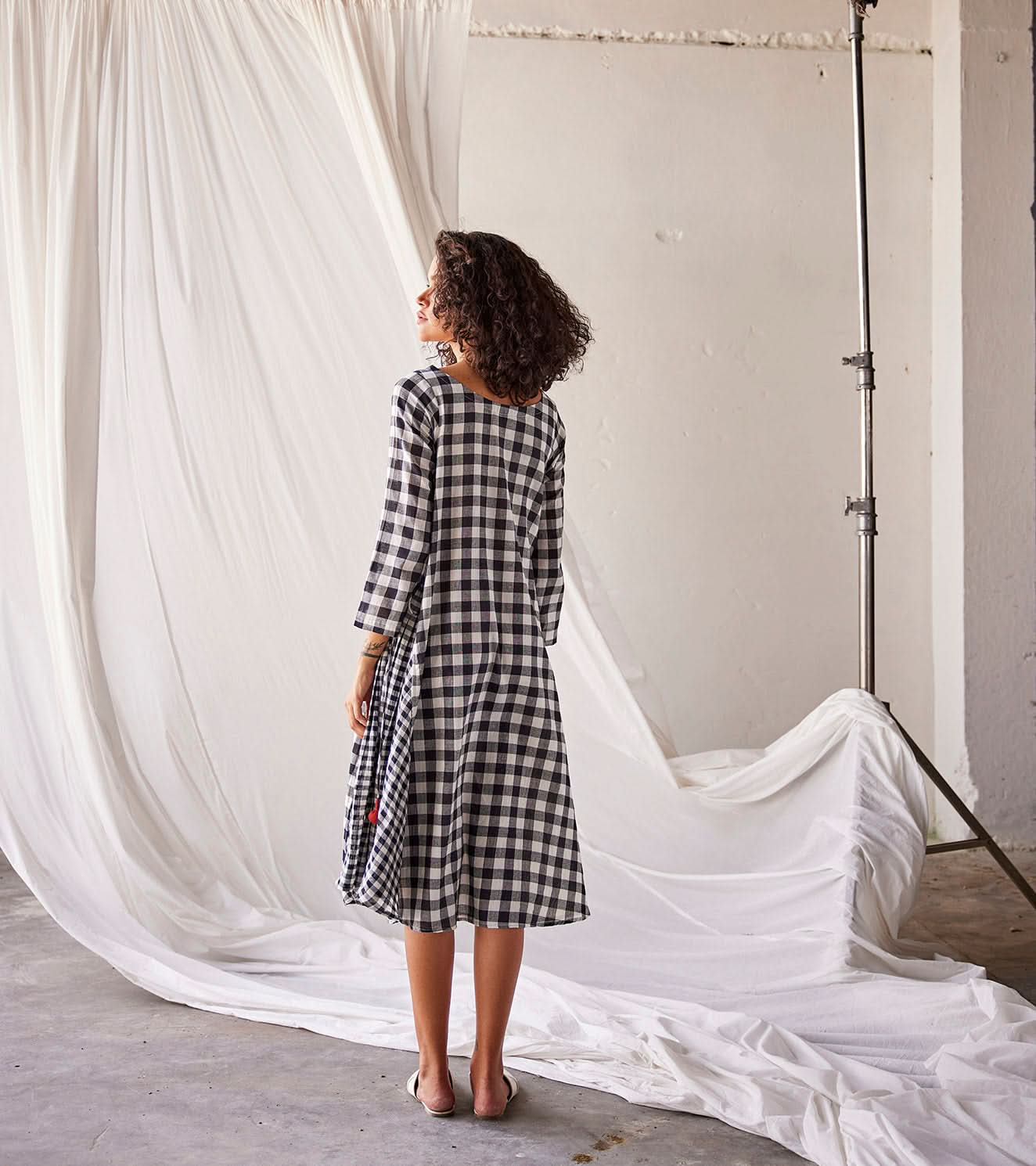 A Model Wearing Multicolor,Cotton Happy Space curated by Only Ethikal