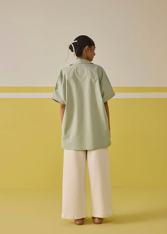 A Model Wearing Poplin Summer Evening Organic Cotton Kurta Top , curated by Only Ethikal
