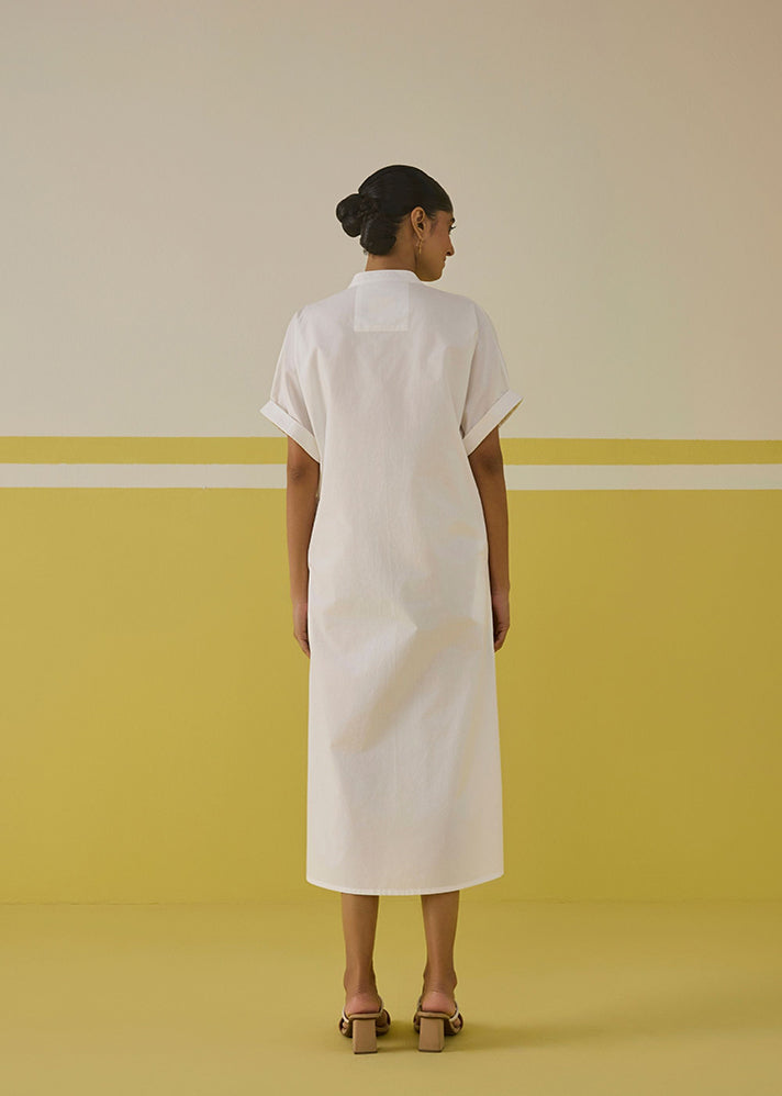 A Model Wearing Multicolor Organic Cotton Popin Sunshine Palm Organic Cotton Maxi Dress , curated by Only Ethikal