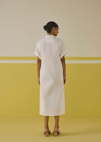 A Model Wearing Multicolor Organic Cotton Popin Sunshine Palm Organic Cotton Maxi Dress , curated by Only Ethikal