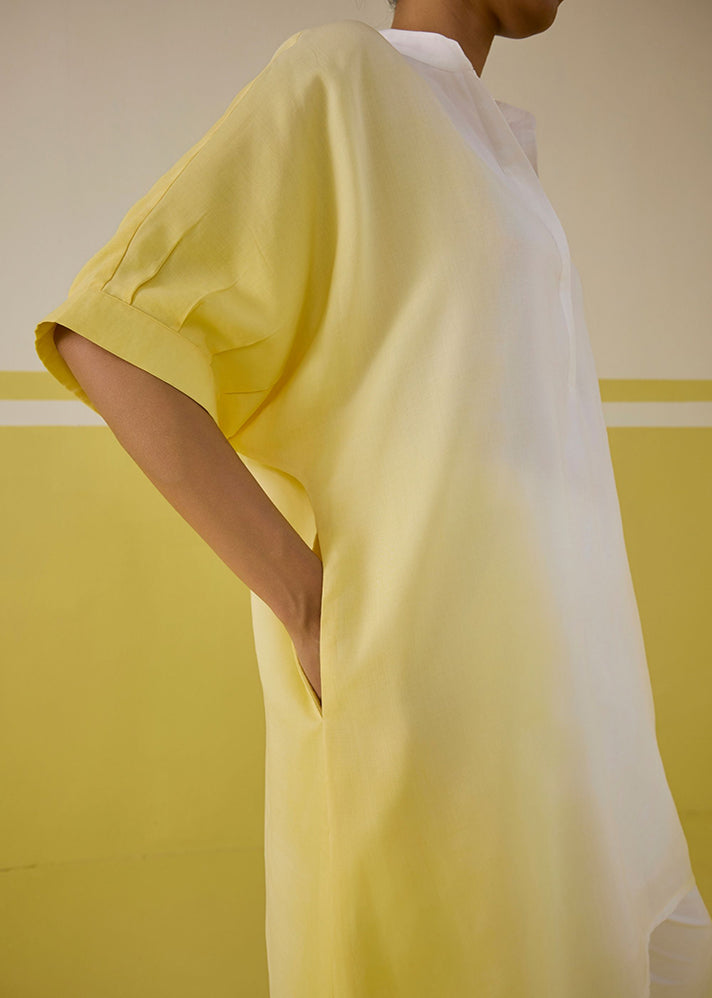 A Model Wearing Sunshine Sundae Kurta Top, curated by Only Ethikal