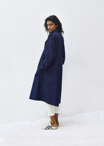 Blue Sage Trench Coat